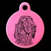 Irish Setter Engraved 31mm Large Round Pet Dog ID Tag